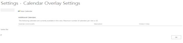 Calendar Overlay Settings